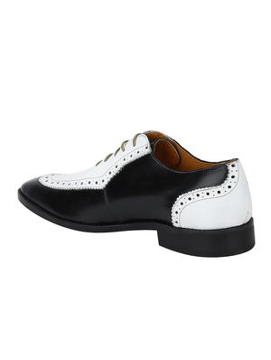 black Leather lace-up oxfords - 15613349 - Standard Image - 3