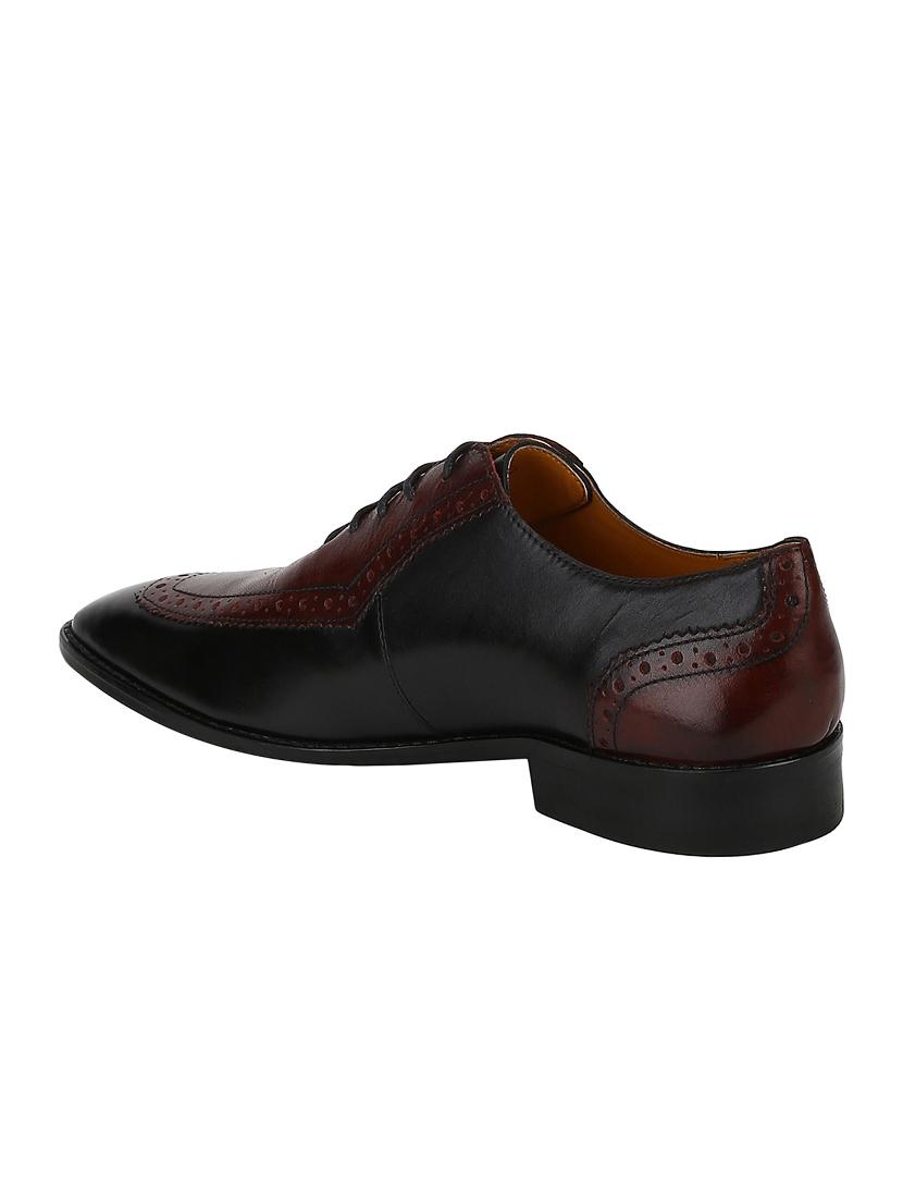 black Leather lace-up oxfords - 15613350 - Zoom Image - 3