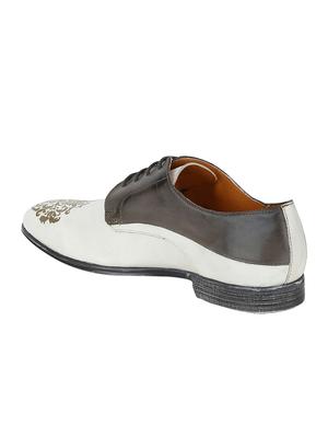 white Leather lace up shoes - 15613359 - Standard Image - 3