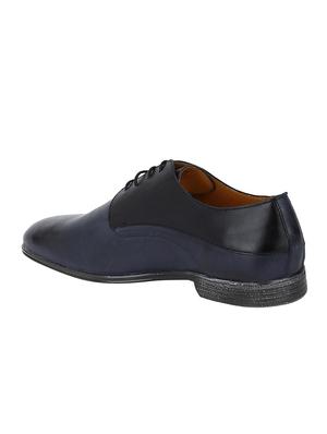 navy leather lace-up derbys - 15613360 - Standard Image - 3