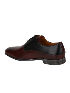 brown Leather lace-up derbys - 15613361 - Standard Image - 3