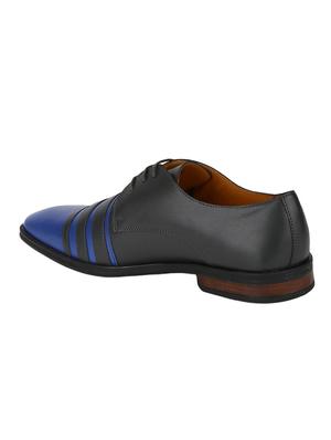 grey Leather lace-up derbys - 15613367 - Standard Image - 3