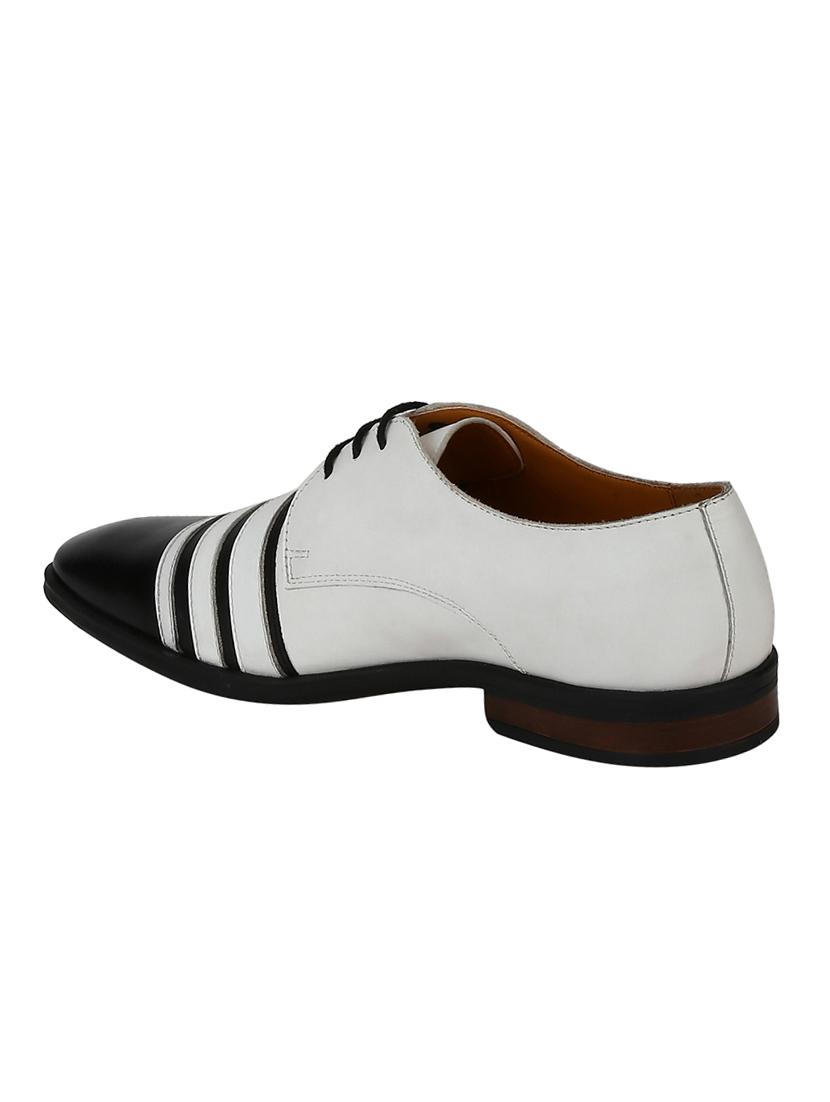 white Leather lace-up derbys - 15613368 - Zoom Image - 3