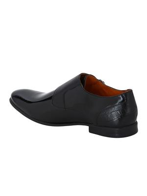 black Patent Leather slip on monk straps - 15613369 - Standard Image - 3