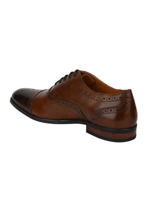 tan Leather lace-up oxfords - 15613374 - Standard Image - 3