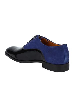 navy Suede lace-up oxfords - 15613381 - Standard Image - 3