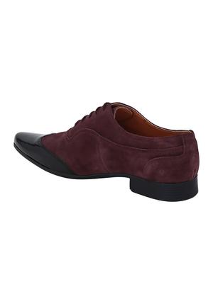 brown Suede lace-up brouges - 15613388 - Standard Image - 3