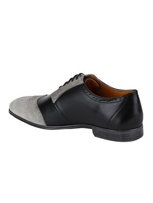 black Leather lace-up brouges - 15613390 - Standard Image - 3