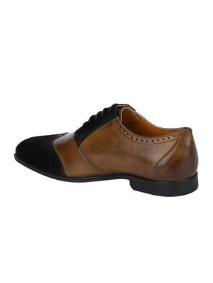 tan Leather lace-up brouges - 15613394 - Standard Image - 3
