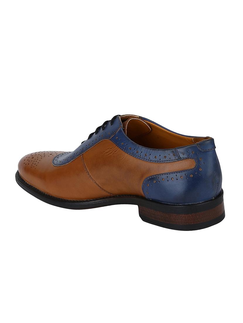tan Leather lace-up oxfords - 15613395 - Zoom Image - 3