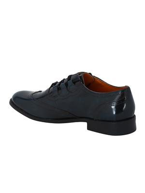 navy Patent Leather lace-up brouges - 15613400 - Standard Image - 3