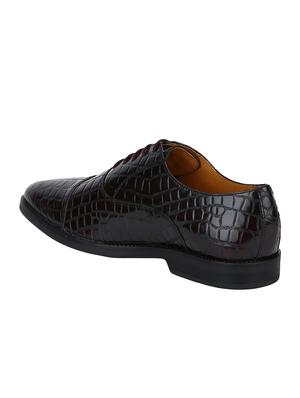 brown Leather lace-up oxfords - 15613402 - Standard Image - 3