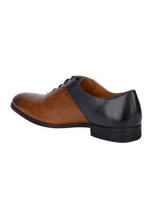 tan Leather lace-up oxfords - 15613404 - Standard Image - 3