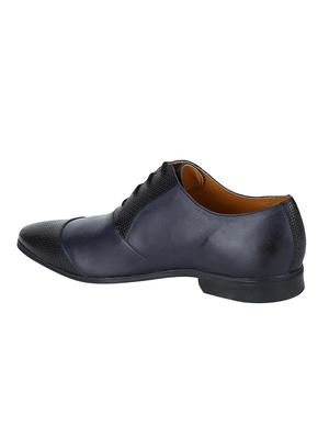 navy Leather lace-up oxfords - 15613410 - Standard Image - 3