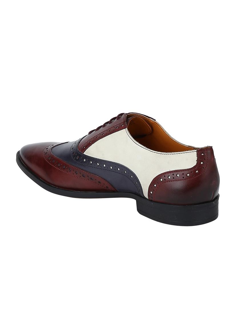 multi colored Leather lace-up brouges - 15613412 - Zoom Image - 3