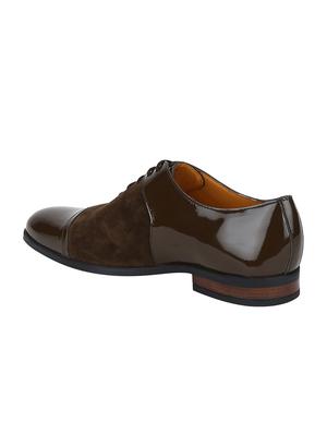 brown Suede lace-up oxfords - 15613413 - Standard Image - 3
