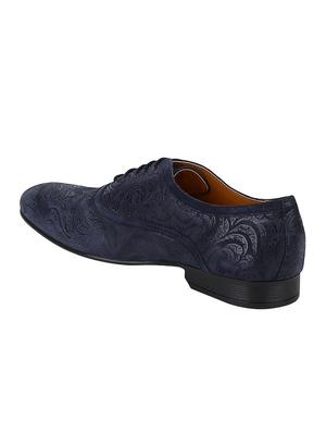 navy Leather lace-up oxfords - 15613415 - Standard Image - 3