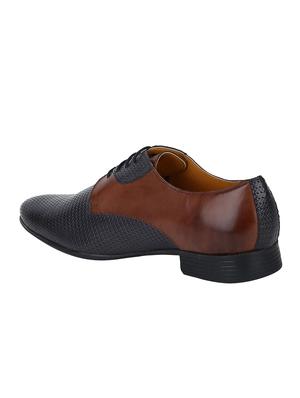 navy Leather lace-up derbys - 15613417 - Standard Image - 3