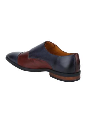 brown Leather slip on monk straps - 15613428 - Standard Image - 3