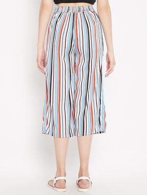 mid rise striped culotte - 15613510 - Standard Image - 3