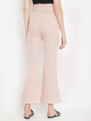 smocked waist flared hem trouser - 15613516 - Standard Image - 3