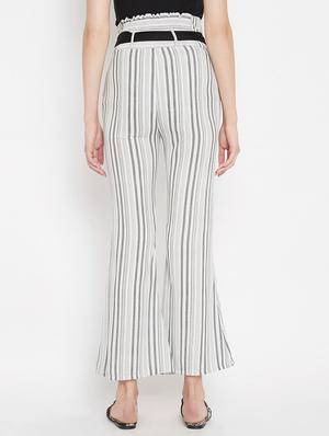 flared hem striped trouser - 15613517 - Standard Image - 3