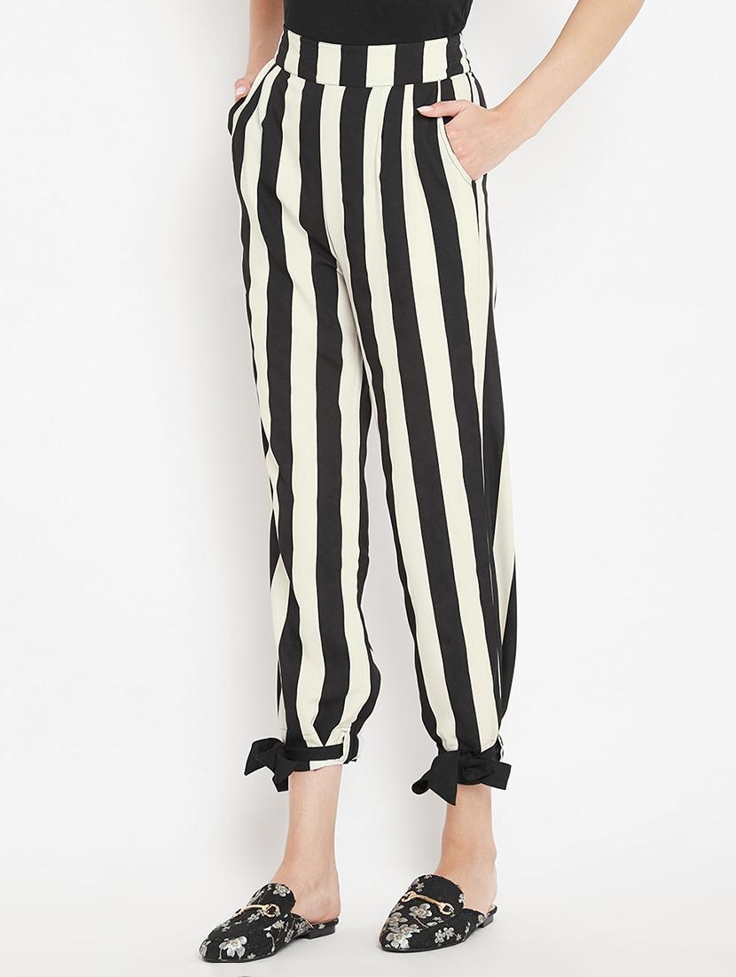 hem bow tie detail striped trouser - 15613518 - Zoom Image - 3