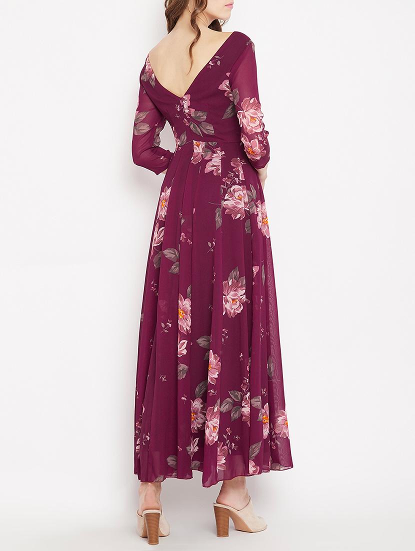 pleated floral maxi dress - 15613524 - Zoom Image - 3