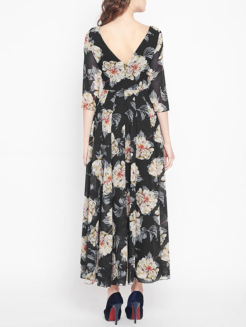 boat neck pleated maxi dress - 15613525 - Zoom Image - 3