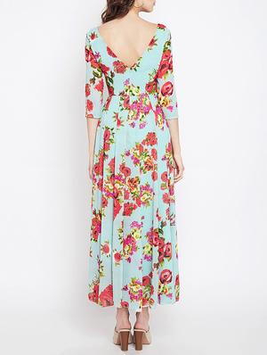 boat neck pleated maxi dress - 15613526 - Standard Image - 3