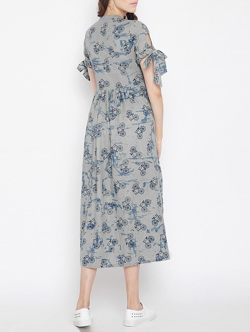 button detail empire line dress - 15613527 - Zoom Image - 3