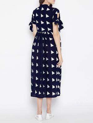 button detail empire line dress - 15613529 - Standard Image - 3