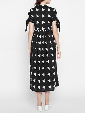 button detail empire line dress - 15613531 - Standard Image - 3