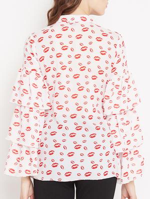 button up layered top - 15613546 - Standard Image - 3