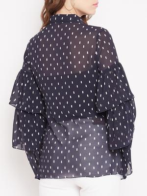 button up layered top - 15613549 - Standard Image - 3
