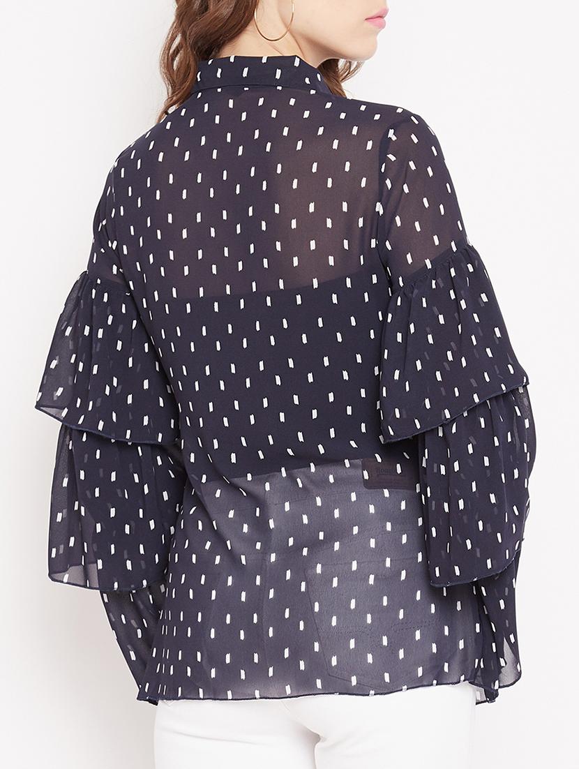 button up layered top - 15613549 - Zoom Image - 3