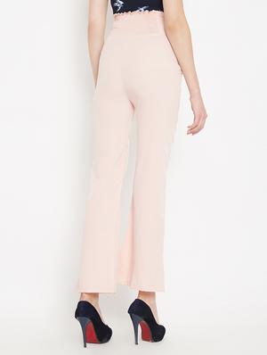 high rise flared hem trouser - 15613584 - Standard Image - 3