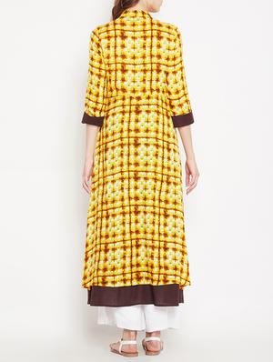 Layered checkered kurta - 15613598 - Standard Image - 3