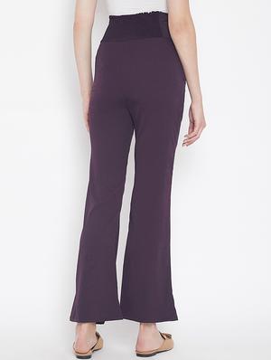 high waist flared hem trouser - 15613614 - Standard Image - 3