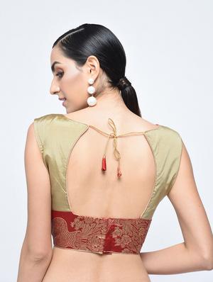 brocade blouse with drawstring - 15613764 - Standard Image - 3