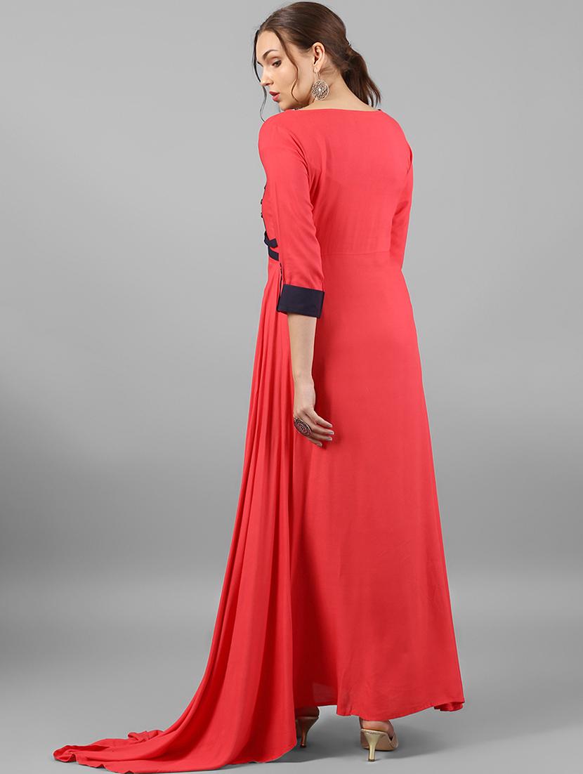 Coral asymmetric piping dress - 15614662 - Zoom Image - 3