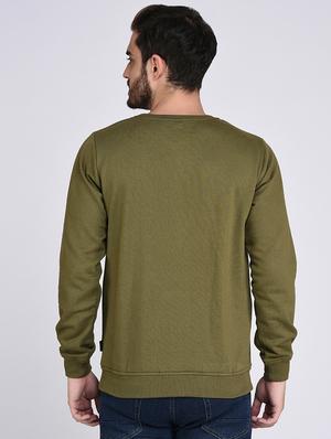 green chest print sweatshirt - 15614762 - Standard Image - 3
