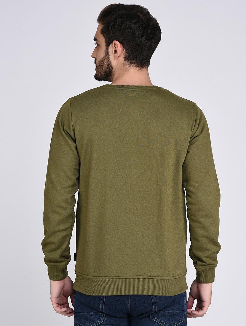 green chest print sweatshirt - 15614762 - Zoom Image - 3