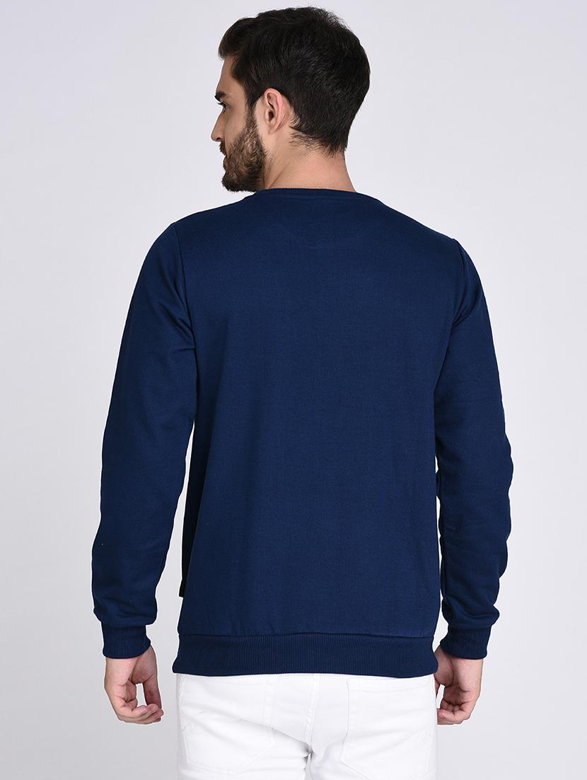 blue fleece chest print sweatshirt - 15614764 - Zoom Image - 3