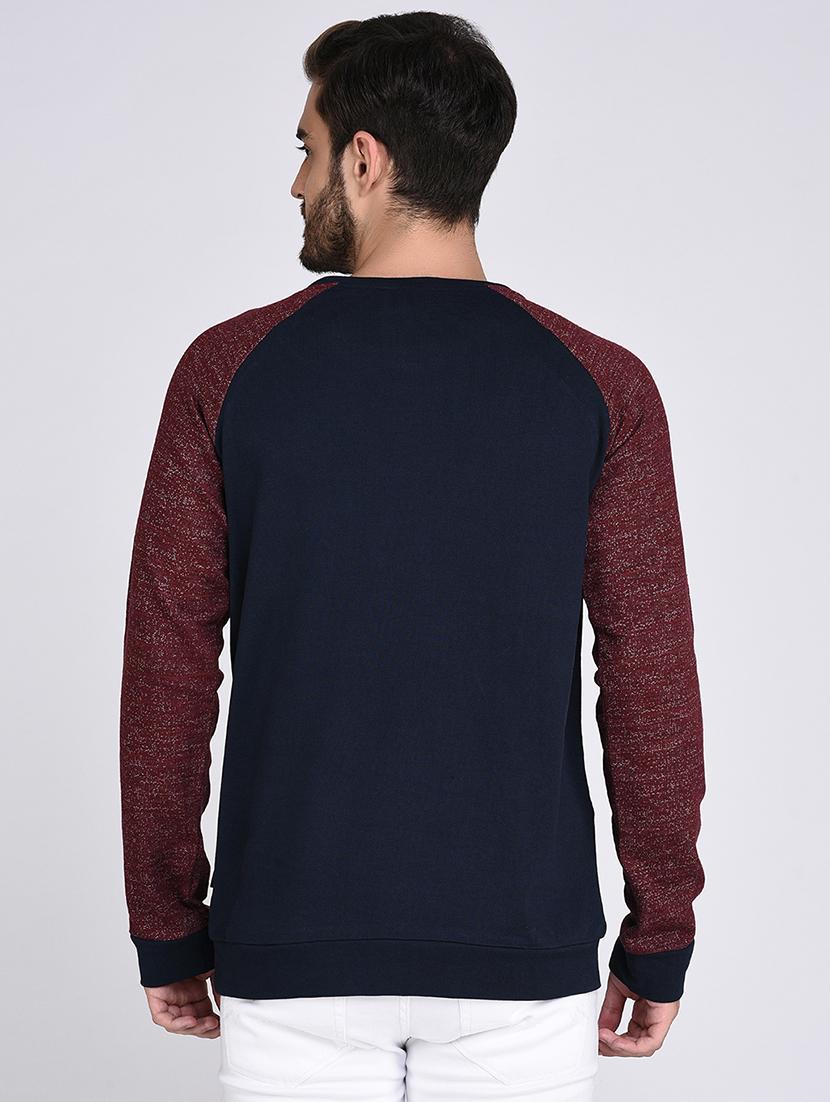 blue cotton raglan sweatshirt - 15614766 - Zoom Image - 3