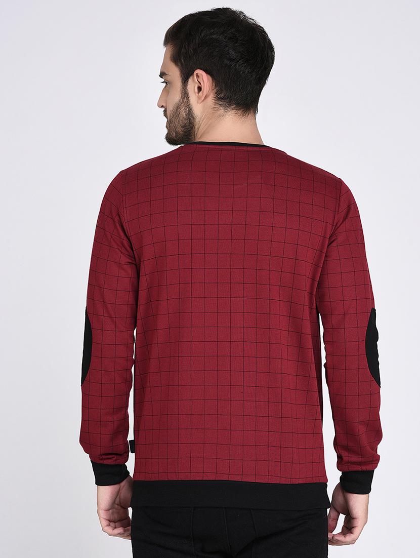 maroon cotton sweatshirt - 15614772 - Zoom Image - 3