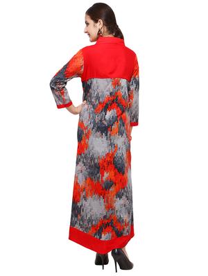 Ikat a-line kurta with tassels - 15614845 - Standard Image - 3