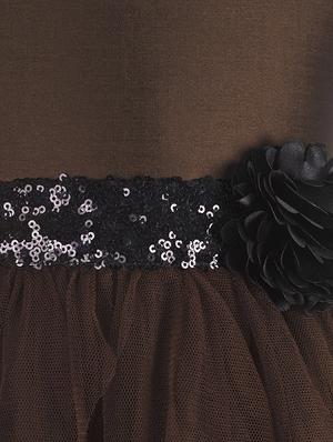 brown net frock - 15615256 - Standard Image - 3
