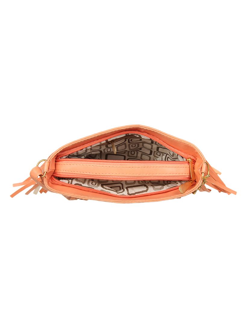 orange leatherette (pu) regular sling bag - 15615259 - Zoom Image - 3