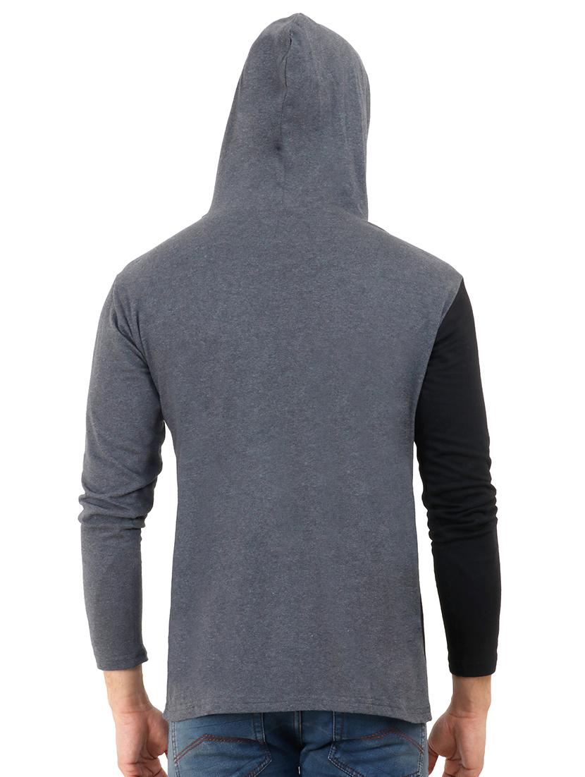 grey cotton color block tshirt - 15615273 - Zoom Image - 3